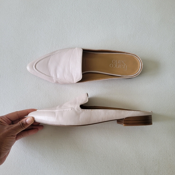 FRANCO SARTO Sela Elegant Genuine Leather Loafer Mules in Bone - Picture 4 of 6